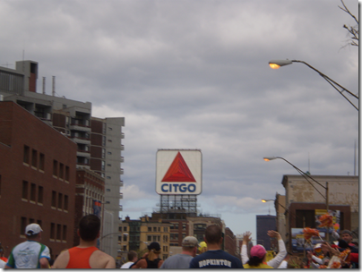 The famed Citgo sign, 1 mile to go