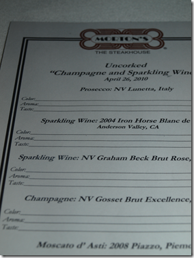 wine tasting notes