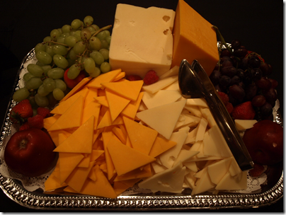 cheese and fruit display