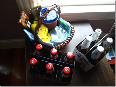 gift basket and beer