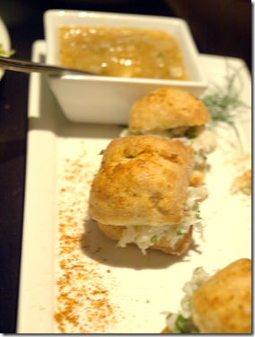 Crab Salad Sliders with Fennel Jam 