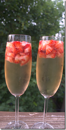 Prosecco and Strawberry Cocktails