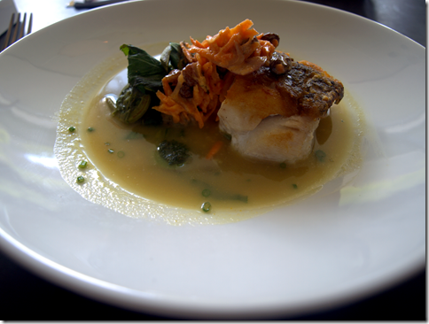 tilefish with fiddleheads