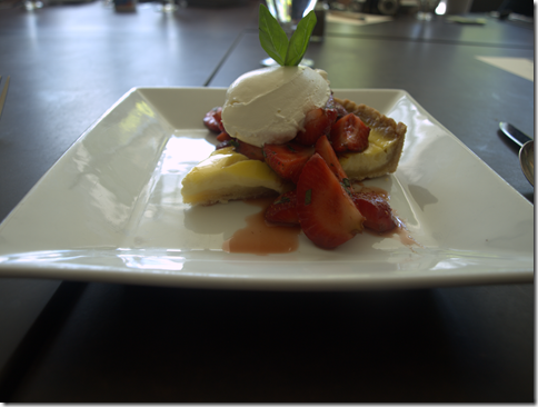 Stonyfield Organic Yogurt Tart with Balsamic- Basil Glazed Strawberries