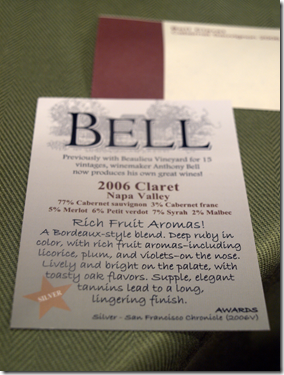 Bell Vineyards 2006 Claret