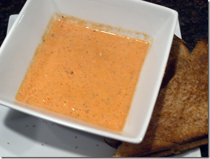 Roasted tomato soup and grilled cheese 
