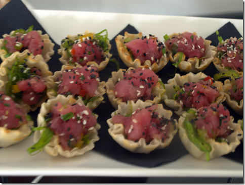 Tuna Tartare and Seaweed in Puff Pastry at Splash Boston 