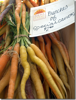 multi-colored carrots 