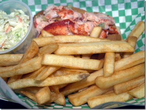 Yankee Lobster lobster roll and fries 