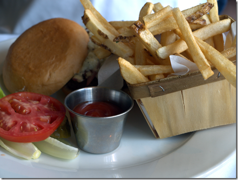 burger and fries 