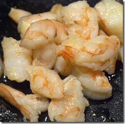 Olive oil poached shrimp