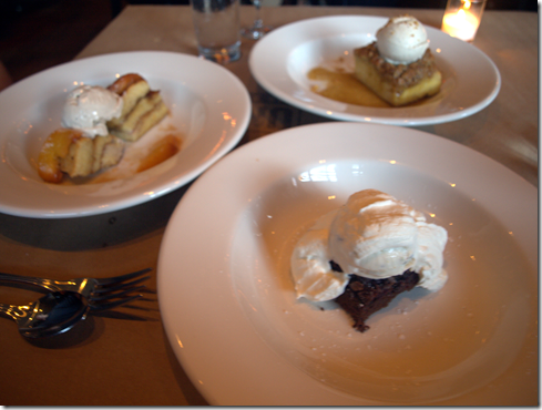 trio of desserts