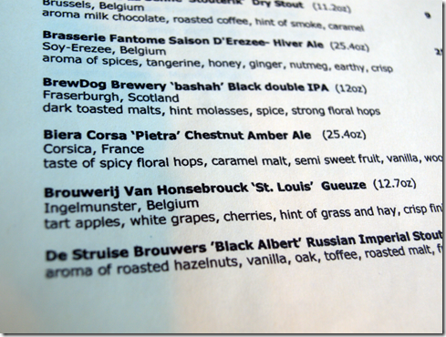 beer list