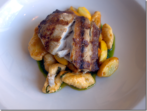 bluefish with gnocchi