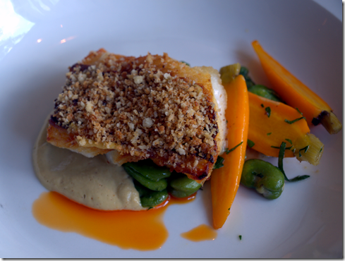 halibut crusted with brioche