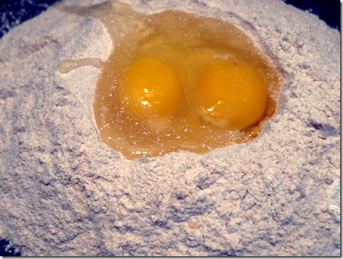 eggs and flour