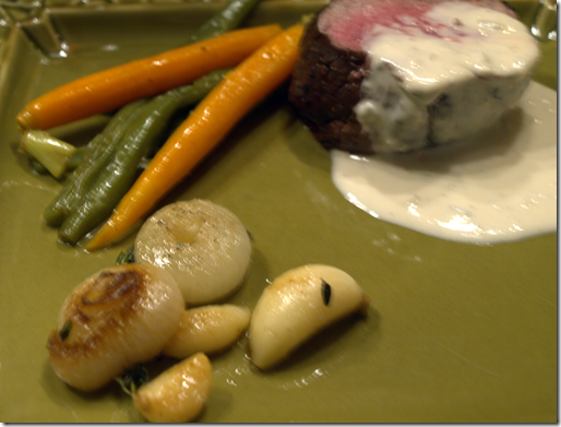 tenderloin and vegetables 