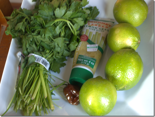 Thai fish soup ingredients