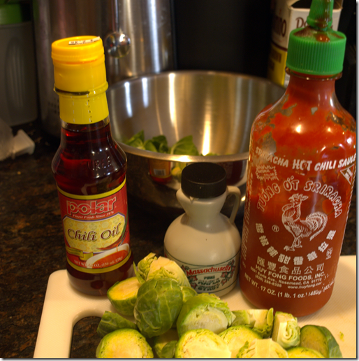 Brussels sprouts and sriracha