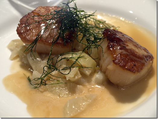 scallops with Verjus beurre blanc