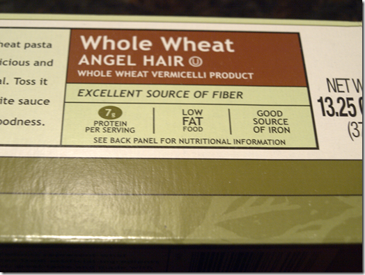 whole wheat angel hair