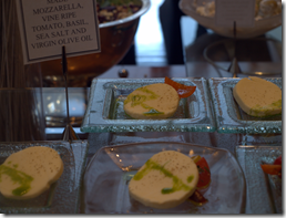 caprese salad at the brunch buffet