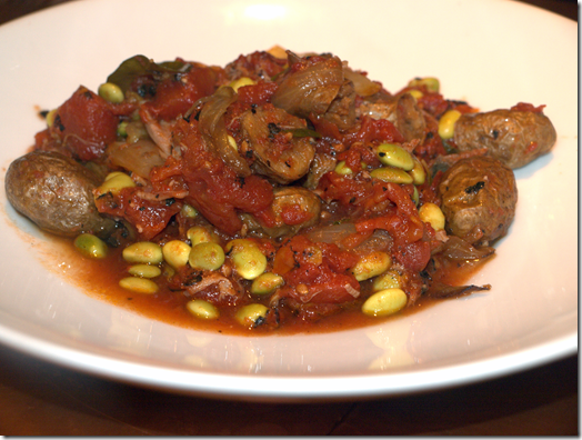 braised lamb with tomato and curry leaf confit