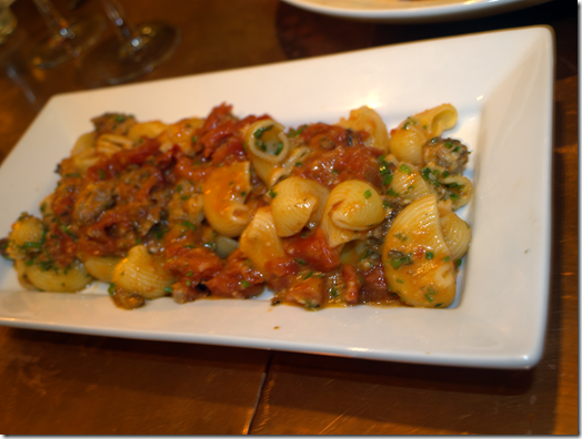 pasta with grilled sausage and parmesan