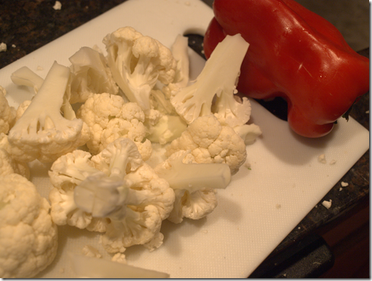 cauliflower and red pepper