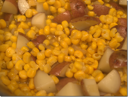 corn and potatoes