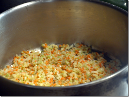 prepping for Nantucket scallop chowder