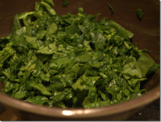 chopped spinach