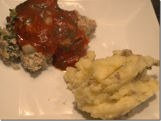 meatloaf and mashed potatoes