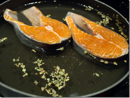 salmon steaks poaching