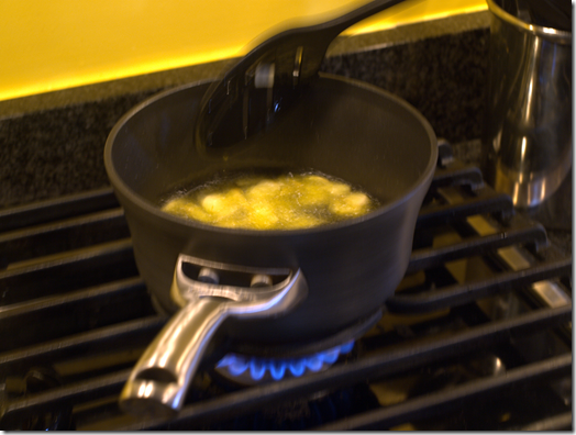 frying garlic