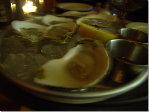 raw oysters