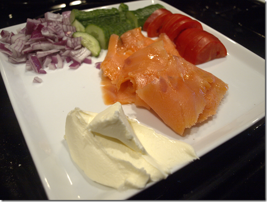 smoked salmon plate