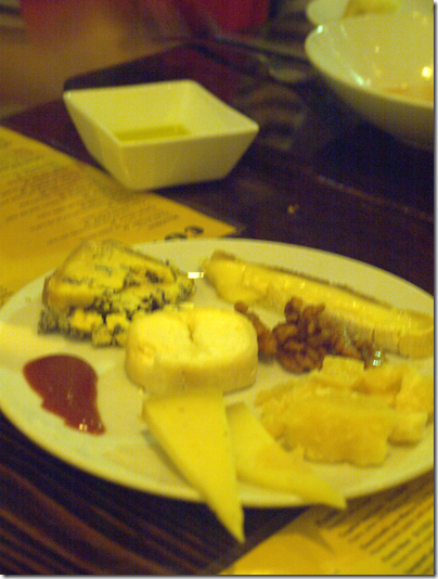 cheese plate at Coppa