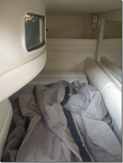 sleeping area of boat