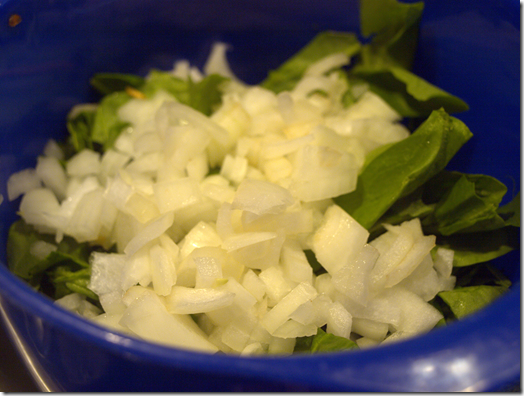 spinach and onions