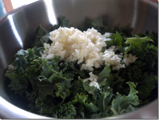 kale and garlic