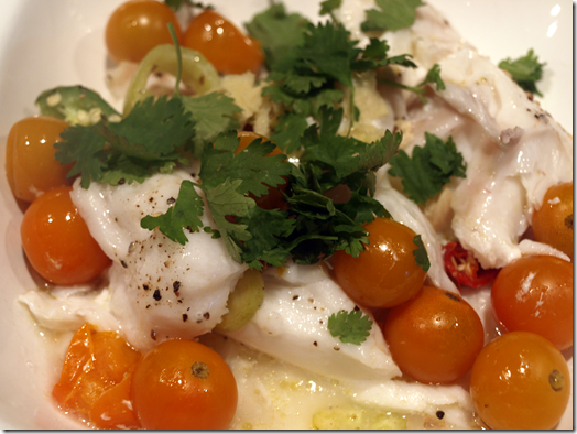 Spicy Cod with Heirloom Tomatoes