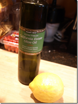 olive oil and lemon