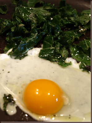 kale and eggs