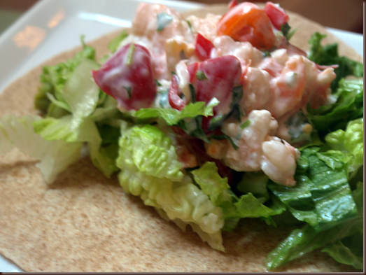 shrimp salad wrap