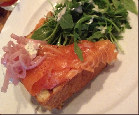 smoked salmon and creme fraiche