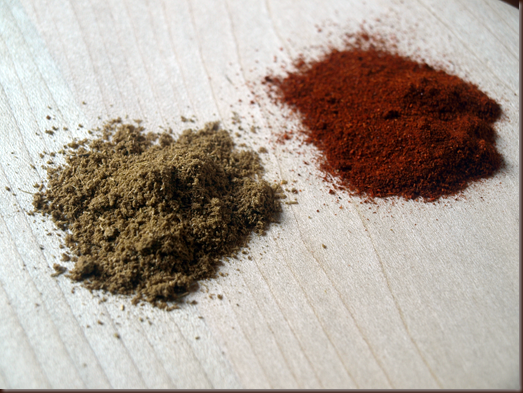 cumin and paprika