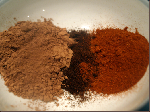 cacao and chili powder