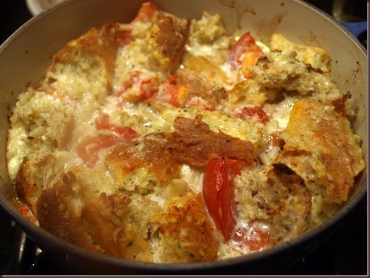 tomato bread pudding