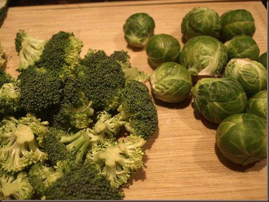 broccoli and Brussels sprouts